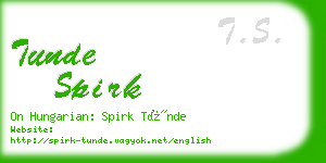 tunde spirk business card